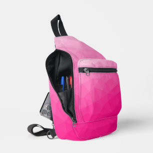 Sac À Bandoulière Dégradé rose chaud motif en maille géométrique