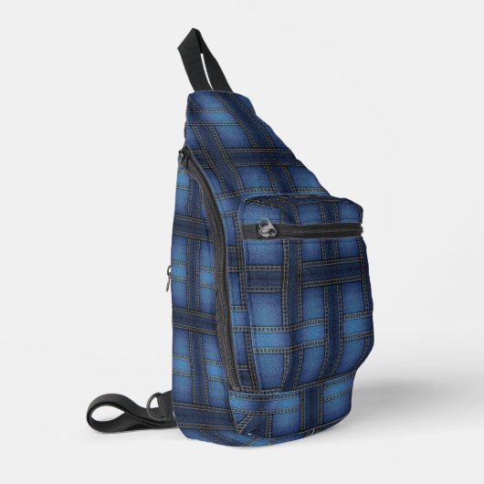 Sac À Bandoulière Design Denim (Coin gauche)