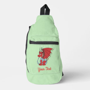 Sac À Bandoulière Dessin animé Dragon Rouge