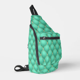 Sac À Bandoulière Diamant d'or d'oignon turquoise pierre touffue