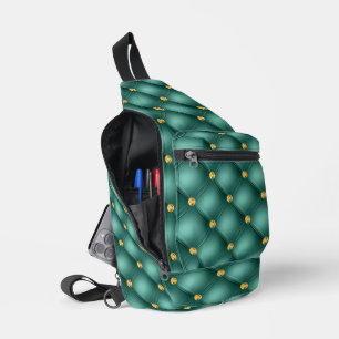 Sac À Bandoulière Diamant d'or Turquoise pierre touffue