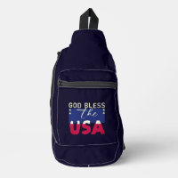 Dieu bénisse les USA Print Cut Sew Bag