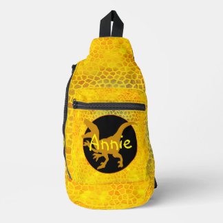 Sac À Bandoulière Dinosaure en or personnalisé