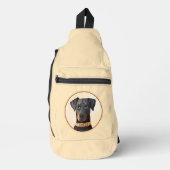 Sac À Bandoulière Doberman Pinscher Peinture Dobie Art Chien Non Déc (Recto)