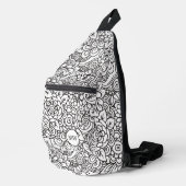 Sac À Bandoulière Doodle Floral Retro (Coin droit)