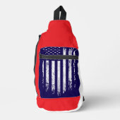 Sac À Bandoulière Drapeau américain grunge (Recto)