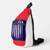 Sac À Bandoulière Drapeau américain grunge (Coin droit)