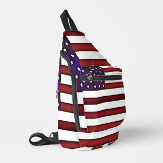 Sac À Bandoulière Drapeau américain moderne en relief