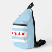 Sac À Bandoulière Drapeau de Chicago, Illinois (Coin droit)