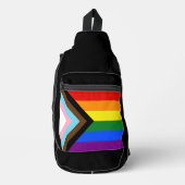 Sac À Bandoulière Drapeau de fierté Progress Pride de SlipperyJoe si (Recto)