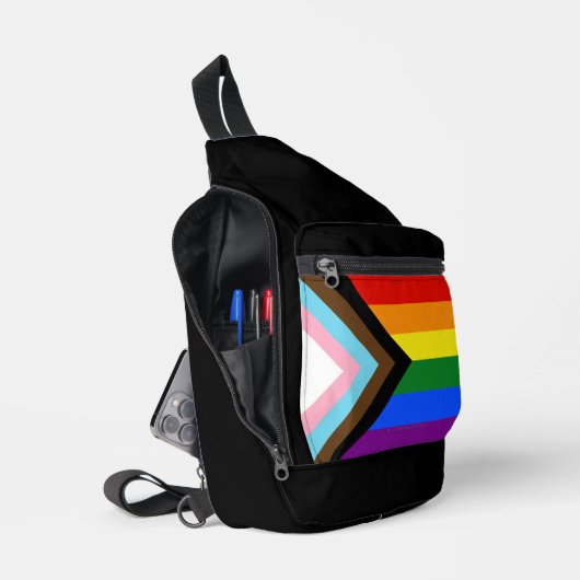 Sac À Bandoulière Drapeau de fierté Progress Pride de SlipperyJoe si (Ouvrir)