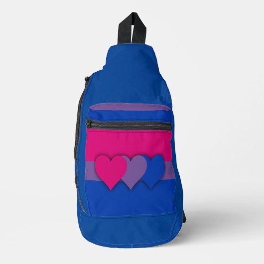 Sac À Bandoulière Drapeau de la bisexualité (Recto)