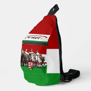 Sac À Bandoulière Drapeau hongrois Personnalisé Budapest Heroes