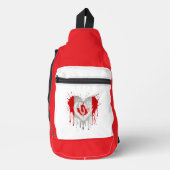 Sac À Bandoulière Drapeau J'aime Canada (Recto)