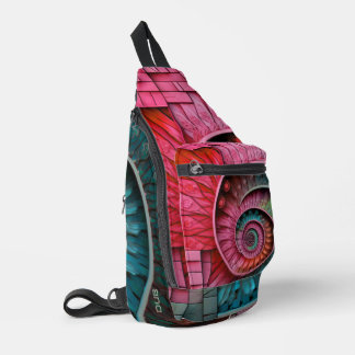 Sac À Bandoulière Dubman Designs : Mosaïque en spirale de Fibonacci