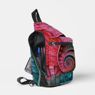 Sac À Bandoulière Dubman Designs : Spirale mosaïque de Fibonacci
