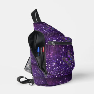 Sac À Bandoulière Élégance Enchanteresse : Le Papillon Étincelle Vio