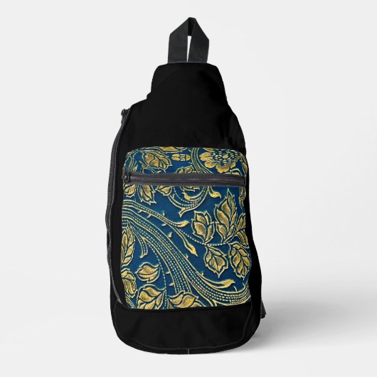 Sac À Bandoulière Élégance Fleur Dorée (Recto)