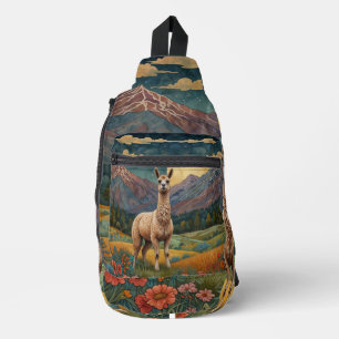 Sac À Bandoulière Élégant boho chic llama alpaca