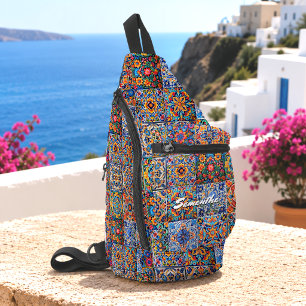 Sac À Bandoulière Élégant élégant carreaux de talavera mexicain élég