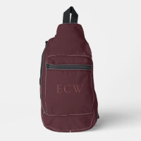 Élégant Faux Timbre Burgundy Brûlé Sophistiqué