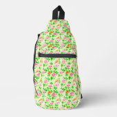 Sac À Bandoulière Elegant Floral Roses Green Leaves Pattern-23675 (Recto)