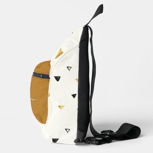 Sac À Bandoulière Élégant script Monogramme Motif Abstrait personnal (Droite)