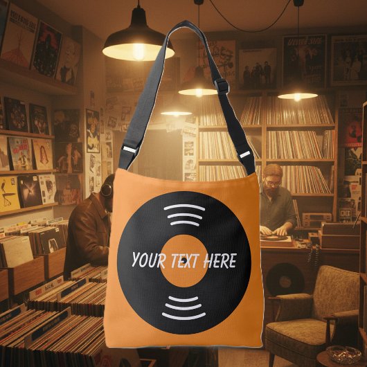 Sac à bandoulière en disque vinyle de musique pers