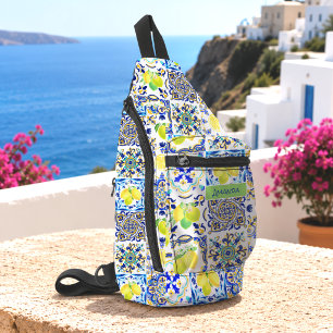 Sac À Bandoulière Été agrumes siciliens majolica méditerranéenne