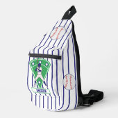 Sac À Bandoulière Étoile de base-ball personnalisée bleu (Coin droit)