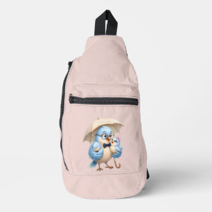 Sac à bandoulière Father Bird design de famille mi