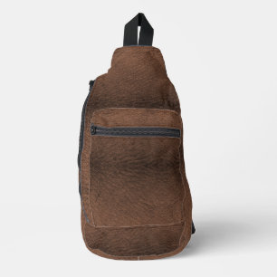 Sac À Bandoulière Faux Cuir Brown foncé