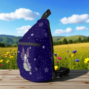 Sac À Bandoulière Fée violette et papillon