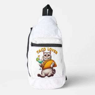Sac À Bandoulière Feline Fiesta avec Taco et boire