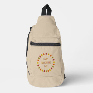 Sac À Bandoulière Feuilles de chêne de Thanksgiving