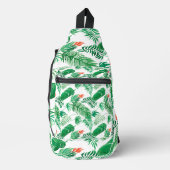 Sac À Bandoulière Feuilles verts tropicaux (Recto)
