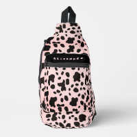Fille tendance Vache noire rose Nom du Motif anima
