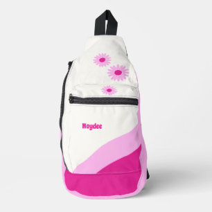 Sac À Bandoulière Filles blanc rose simple marguerite