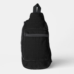 Sac À Bandoulière Finition Micro Tech Carbone Noir Stealth Élégante