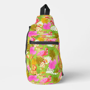 Sac À Bandoulière Flamant rose Jardin Vert clair
