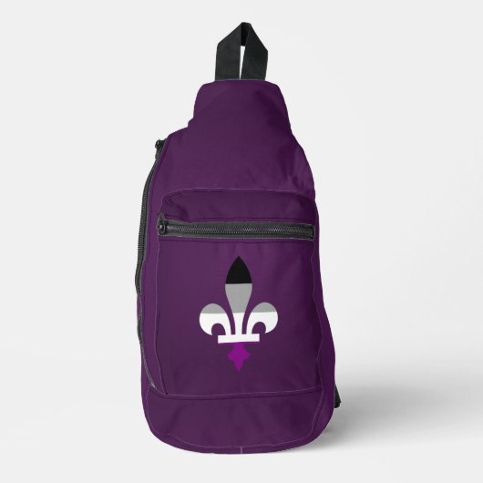 Sac À Bandoulière Fleur-de-lis de fierté de l'aséxualité (Recto)
