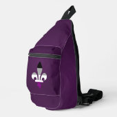 Sac À Bandoulière Fleur-de-lis de fierté de l'aséxualité (Coin droit)
