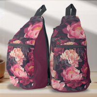 Fleur de nature rouge rose vintage motif, monogram