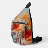 Sac À Bandoulière Fleur orange délicate (Coin droit)