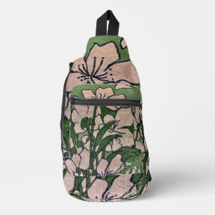 Sac À Bandoulière Fleur rose verte  
