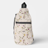 Sac À Bandoulière Fleur sauvage Boho Meadow avec Monogramme (Recto)