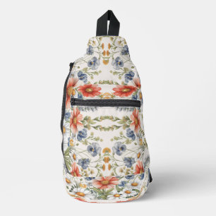 Sac À Bandoulière Fleur sauvage coloré