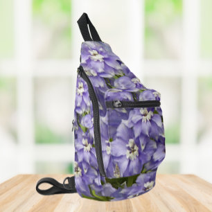 Sac À Bandoulière Fleurs de Delphinium Violet