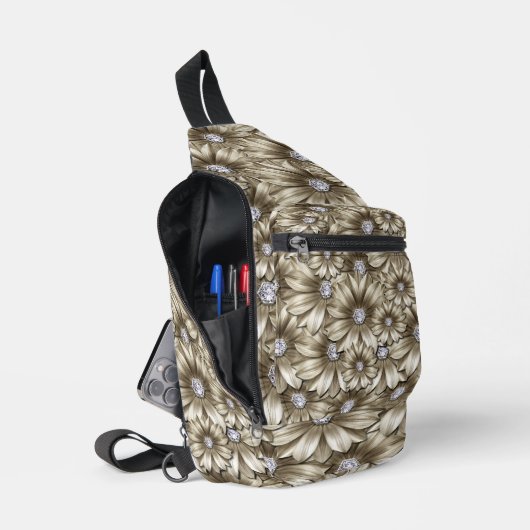 Sac À Bandoulière Fleurs de diamant (Ouvrir)