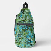 Sac À Bandoulière Fleurs Petit Bleu Brunnera Floral (Recto)
